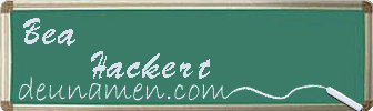 Bea Hackert Visitenkarte